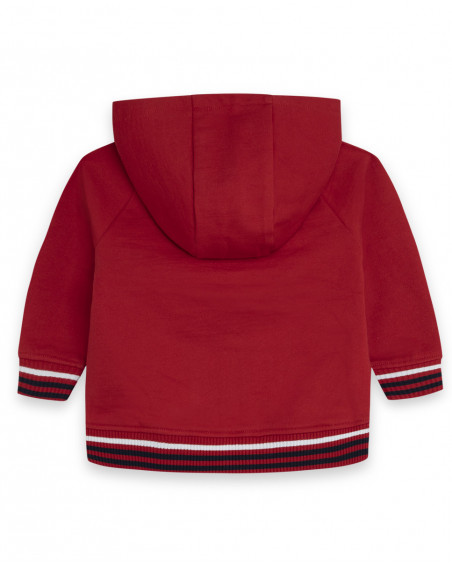 Sweat-shirt capuche en peluche avec fermeture éclair garçon