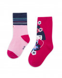 Lot 2 chaussettes imprimés fille roses kyoto girls Lot 2 chaussettes imprimés fille roses kyoto girls