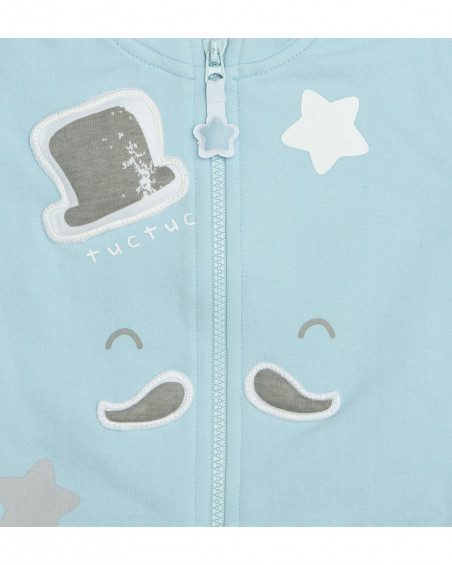 Ensemble 3 pièces molletonné e jersey sans pieds garçon bleu Ensemble 3 pièces molletonné e jersey sans pieds garçon bleu