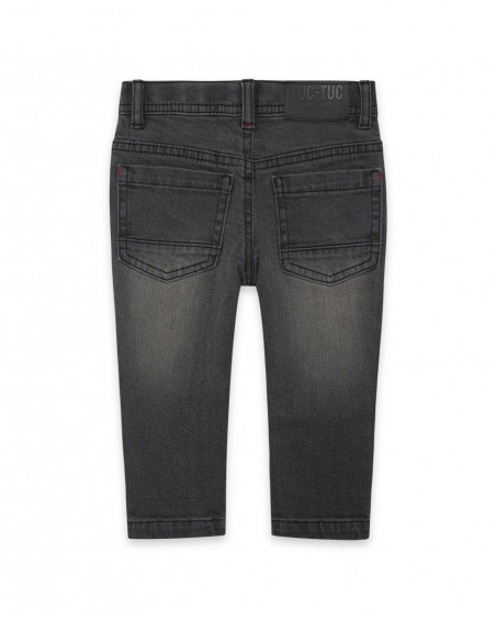 Pantalon en jeans à l'aspect usé garçon gris mountain