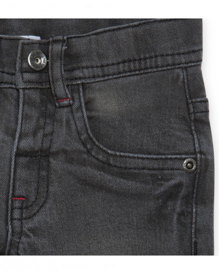 Pantalon en jeans à l'aspect usé garçon gris mountain