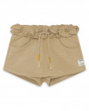 Jupe-pantalon en cotton avec poches fille beige basicos kids Jupe-pantalon en cotton avec poches fille beige basicos kids