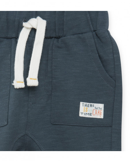 Pantalon en peluche jogging fille bleu basicos kids Pantalon en peluche jogging fille bleu basicos kids