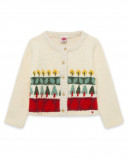 Veste en tricot boutons fille blanche highlands Veste en tricot boutons fille blanche highlands