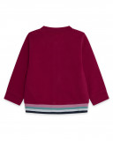 Veste en coton molletonné avec fermeture éclair fille rose Veste en coton molletonné avec fermeture éclair fille rose