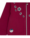 Veste en coton molletonné avec fermeture éclair fille rose Veste en coton molletonné avec fermeture éclair fille rose