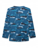 Tee-shirt en jersey baleines fille bleu wild soul Tee-shirt en jersey baleines fille bleu wild soul