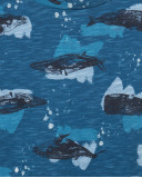 Tee-shirt en jersey baleines fille bleu wild soul Tee-shirt en jersey baleines fille bleu wild soul