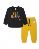 Sweat et pantalon en peluche jogging garçon jaune bee happy Sweat et pantalon en peluche jogging garçon jaune bee happy