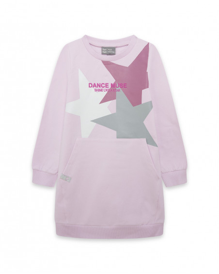 Robe en coton molletonné étoiles garçon rose hits of 90 Robe en coton molletonné étoiles garçon rose hits of 90