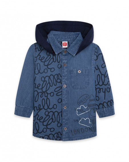 Chemise en jeans avec poches garçon bleues hello london Chemise en jeans avec poches garçon bleues hello london