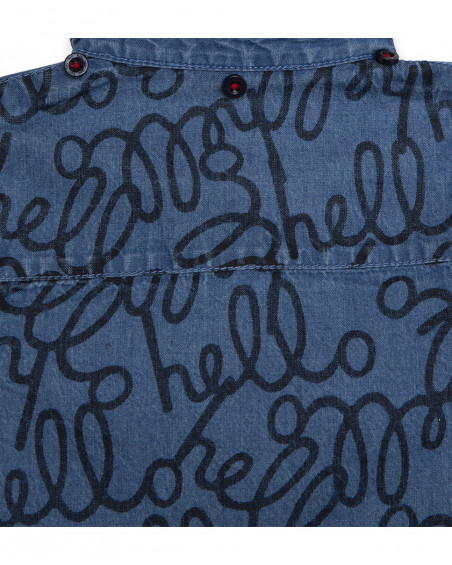 Chemise en jeans avec poches garçon bleues hello london Chemise en jeans avec poches garçon bleues hello london