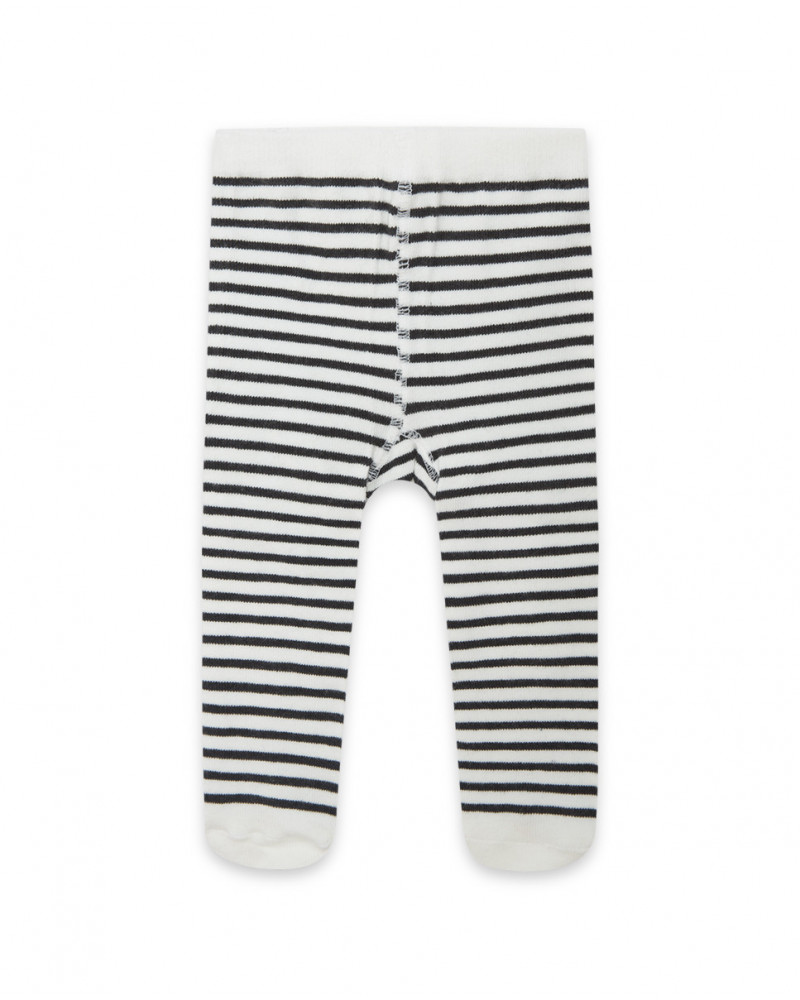 Collants à rayures fille blancs bee happy