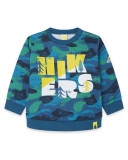 Sweat-shirt en peluche camouflage garçon bleu color hikers Sweat-shirt en peluche camouflage garçon bleu color hikers