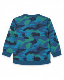 Sweat-shirt en peluche camouflage garçon bleu color hikers Sweat-shirt en peluche camouflage garçon bleu color hikers