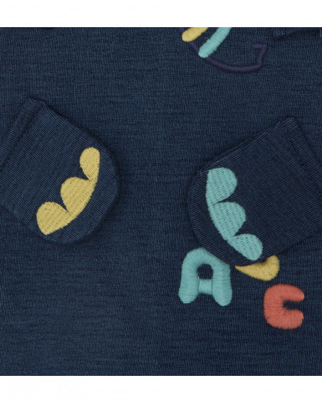 Robe en peluche et t-shirt éléphant fille bleue alphabet Robe en peluche et t-shirt éléphant fille bleue alphabet