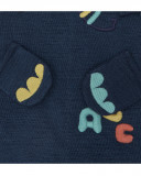 Robe en peluche et t-shirt éléphant fille bleue alphabet Robe en peluche et t-shirt éléphant fille bleue alphabet