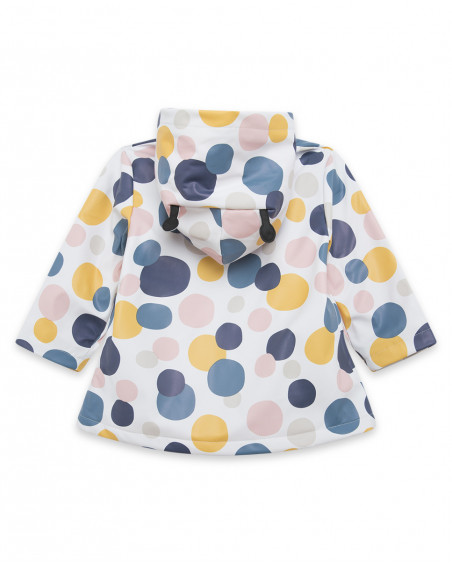 Gabardine avec capuche fille rose bee happy Gabardine avec capuche fille rose bee happy