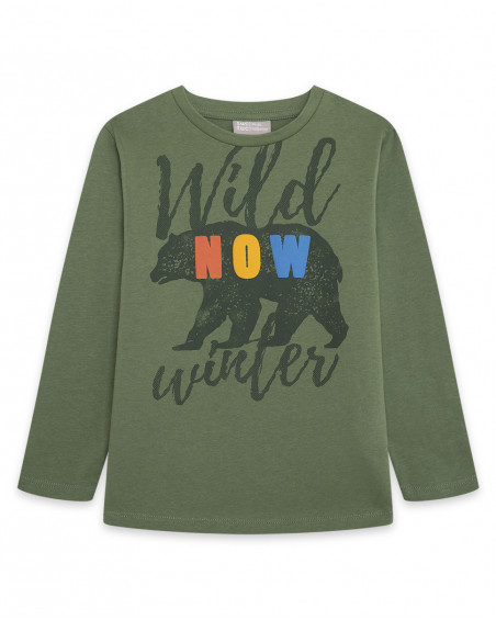 Tee-shirt en jersey message fille vert dance muse Tee-shirt en jersey message fille vert dance muse