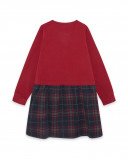 Robe en jersey combiné fille rouge breakfast time Robe en jersey combiné fille rouge breakfast time