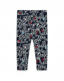 Leggings en jersey imprimé fille bleus hello london Leggings en jersey imprimé fille bleus hello london