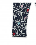 Leggings en jersey imprimé fille bleus hello london Leggings en jersey imprimé fille bleus hello london