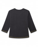 Tee-shirt en jersey abeille garçon gris bee happy Tee-shirt en jersey abeille garçon gris bee happy