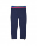 Leggings en coton molletonné avec fermeture éclair fille bleus Leggings en coton molletonné avec fermeture éclair fille bleus