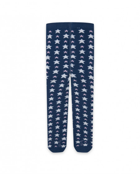 Collants étoiles fille bleus glaciar Collants étoiles fille bleus glaciar