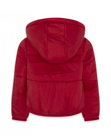 Parka tissus technique avec capuche garçon rouge breakfast time Parka tissus technique avec capuche garçon rouge breakfast time
