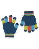 Gants en tricot à rayures garçon bleue color hikers Gants en tricot à rayures garçon bleue color hikers