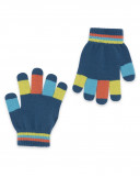 Gants en tricot à rayures garçon bleue color hikers Gants en tricot à rayures garçon bleue color hikers