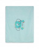 Couverture en velours éléphant garçon bleue alphabet Couverture en velours éléphant garçon bleue alphabet
