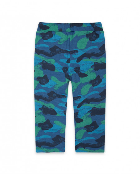 Pantalon en peluche camouflage garçon bleu color hikers Pantalon en peluche camouflage garçon bleu color hikers