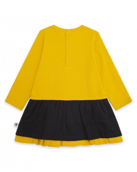 Robe en jersey abeille fille jaune bee happy Robe en jersey abeille fille jaune bee happy