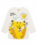 Tee-shirt en jersey tigre garçon beige basicos kids Tee-shirt en jersey tigre garçon beige basicos kids
