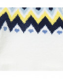 Robe en tricot coeurs fille blanche it's cold Robe en tricot coeurs fille blanche it's cold