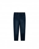 Jeggings en coton molletonné effet denim fille marine basicos Jeggings en coton molletonné effet denim fille marine basicos