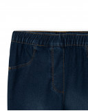 Jeggings en coton molletonné effet denim fille marine basicos Jeggings en coton molletonné effet denim fille marine basicos