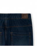 Jeggings en coton molletonné effet denim fille marine basicos Jeggings en coton molletonné effet denim fille marine basicos