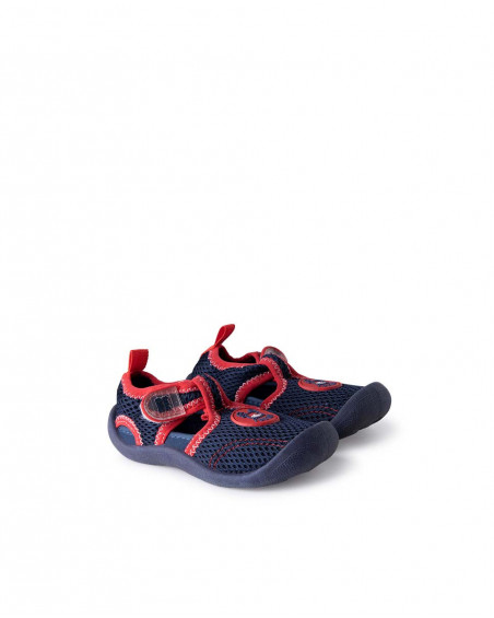 Baskets lycra velcro garçon bleu red submarine Baskets lycra velcro garçon bleu red submarine