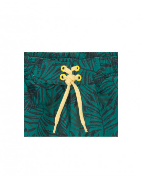 Short de bain lacets garçon vert jungle street