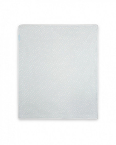 Couverture tricot bambou et éponge love bleu Couverture tricot bambou et éponge love bleu