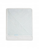Couverture tricot bambou et éponge love bleu Couverture tricot bambou et éponge love bleu