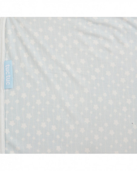 Couverture tricot bambou et éponge love bleu Couverture tricot bambou et éponge love bleu