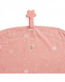 Rideau coton + 3 rubans magnet moon & star rose Rideau coton + 3 rubans magnet moon & star rose