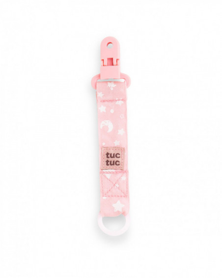 Atache tétine weekend constellation rose Atache tétine weekend constellation rose