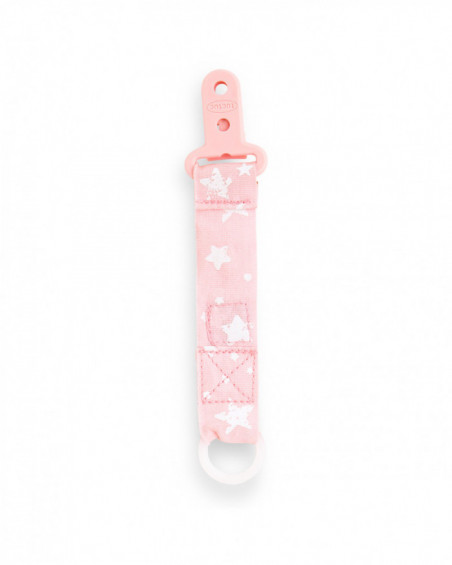 Atache tétine weekend constellation rose Atache tétine weekend constellation rose
