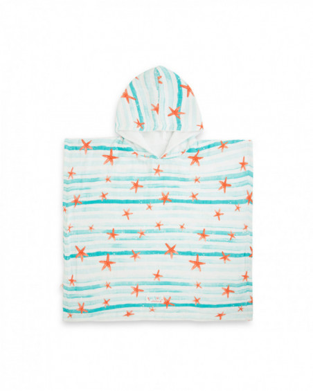 Serviette de bain poncho mousseline bambou + éponge starfish Serviette de bain poncho mousseline bambou + éponge starfish