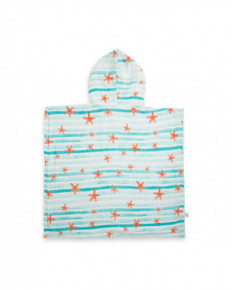 Serviette de bain poncho mousseline bambou + éponge starfish Serviette de bain poncho mousseline bambou + éponge starfish